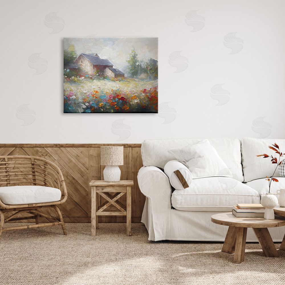 Ramona Murdock Abstract Floral Countryside Canvas Wall Art Print in Room