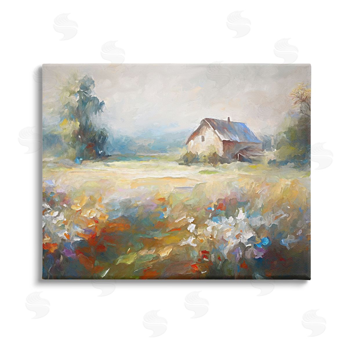Ramona Murdock Floral Countryside Abstraction Stretched Canvas Wall Art Print