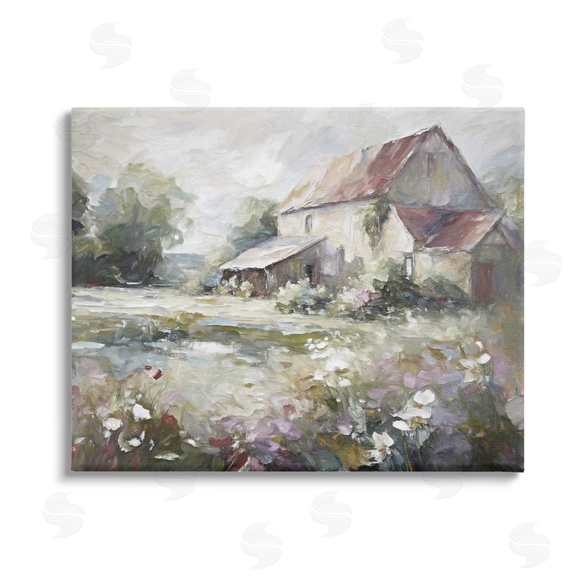 Ramona Murdock Muted Cottage Meadow Stretched Canvas Wall Art Print