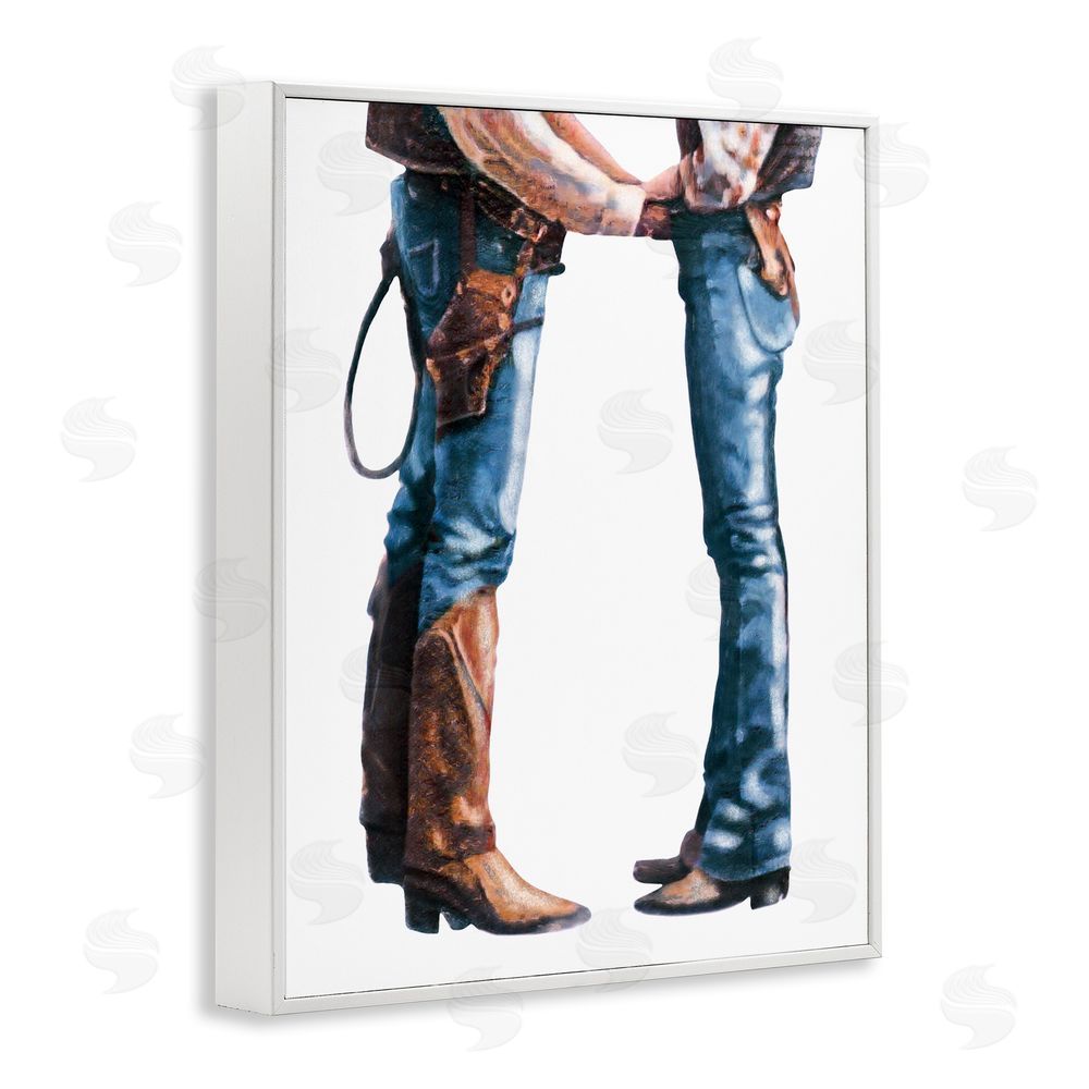 Marcus Prime Country Cowboy & Cowgirl White Framed Giclee Wall Art Print