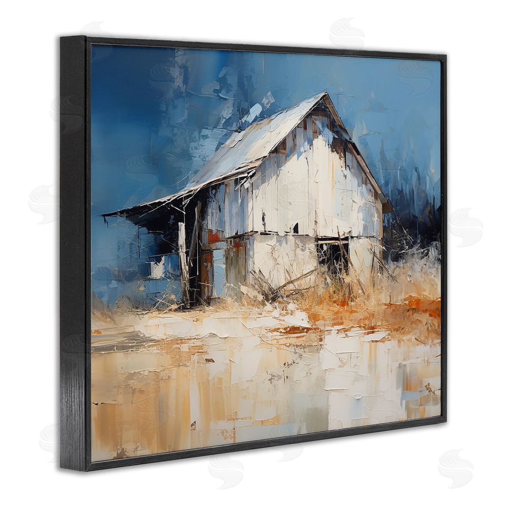 Ramona Murdock Abstract Weathered Barn Black Framed Giclee Wall Art Print