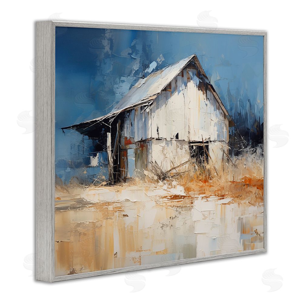Ramona Murdock Abstract Weathered Barn Gray Framed Giclee Wall Art Print