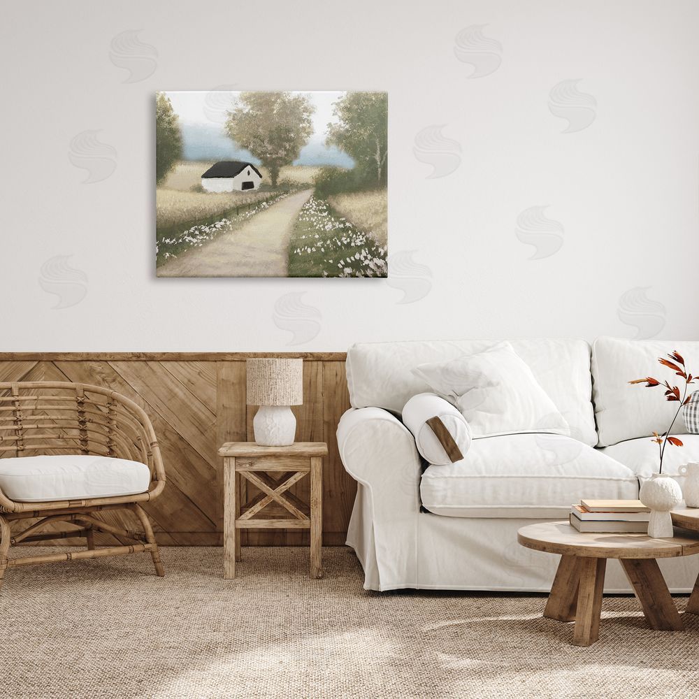 Michael Marcon Subtle Cottage Path Canvas Wall Art Print in Room