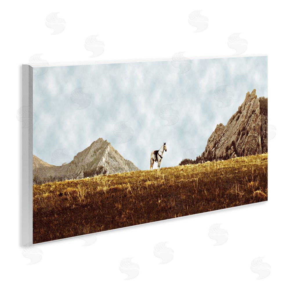 SunDance Group LLC Horse Between Desert Peaks Wall Plaque Art Print