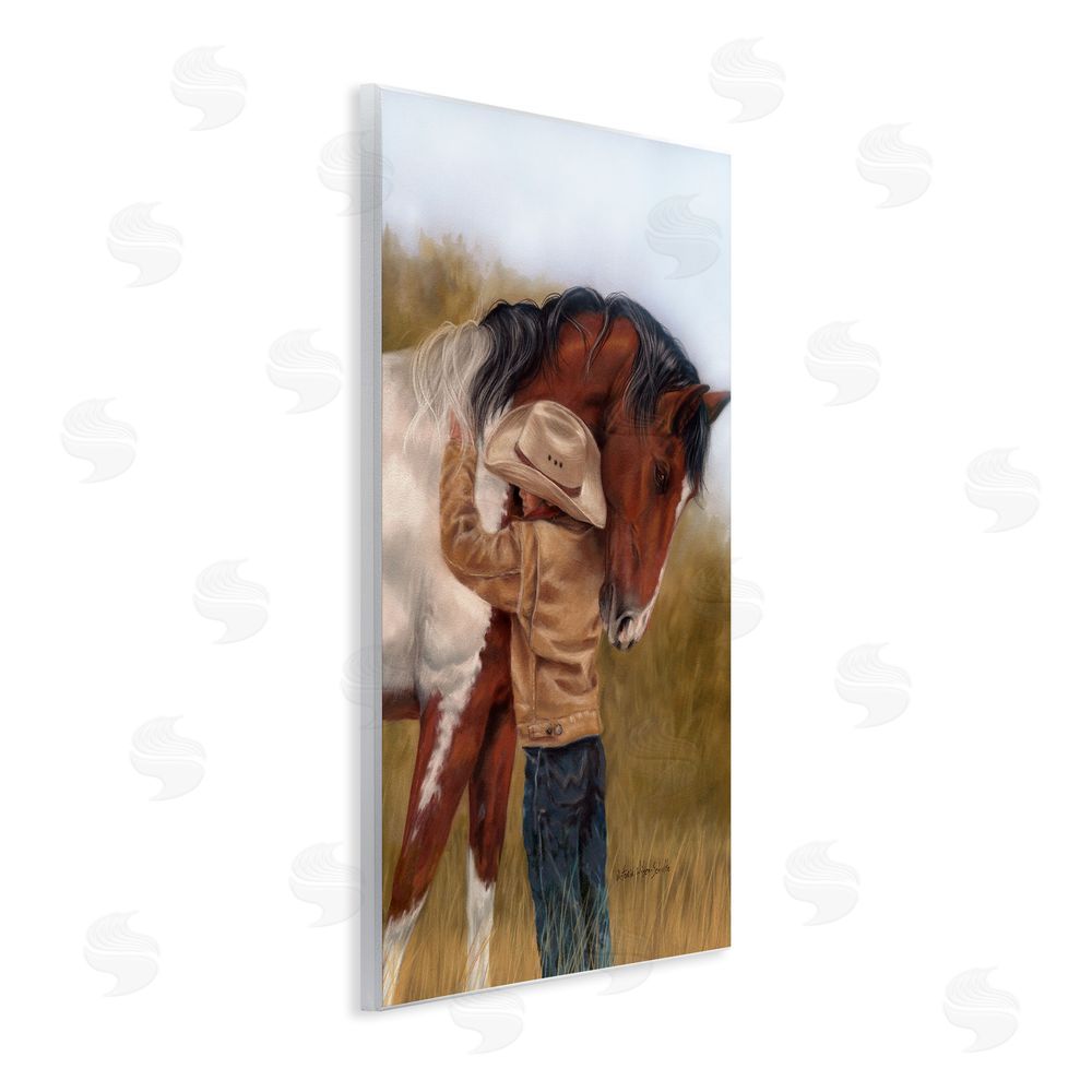 Victoria Schultz Boy Hugging Horse Painting Wall Plaque Art Print