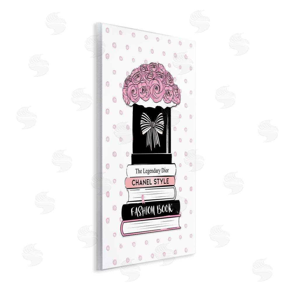 Martina Pavlova Polka Dot Fashion Bookstack Wall Plaque Art Print