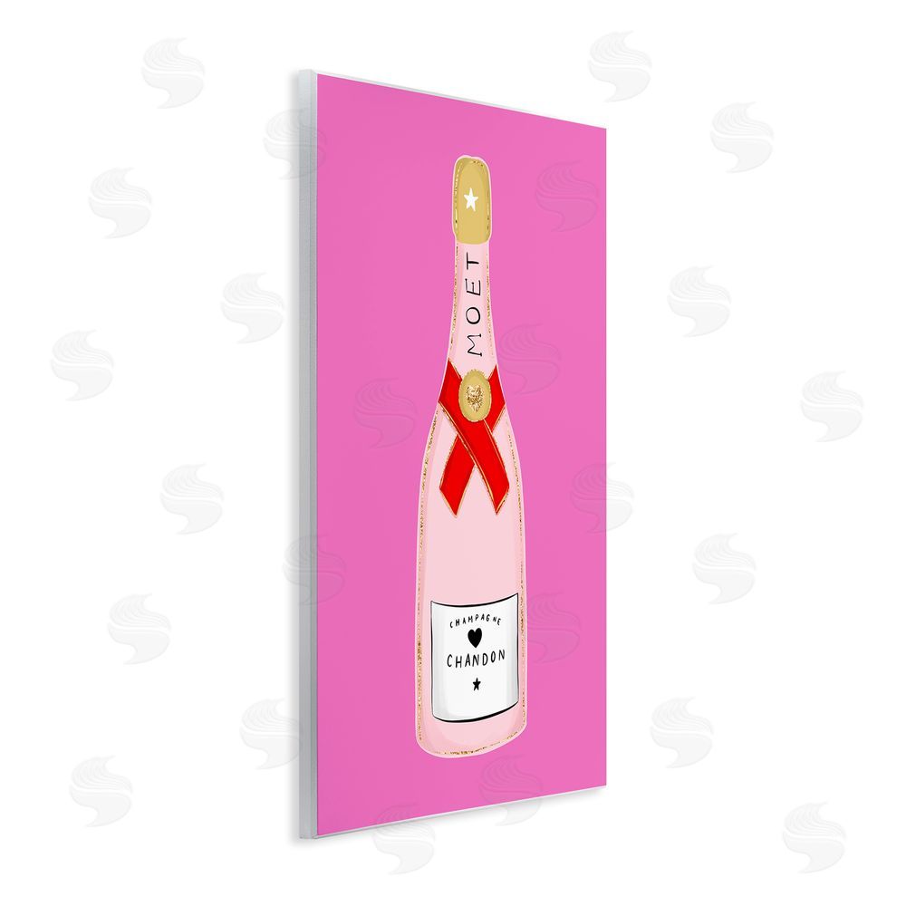 House of Lulu Fun Pink Champagne Wall Plaque Art Print