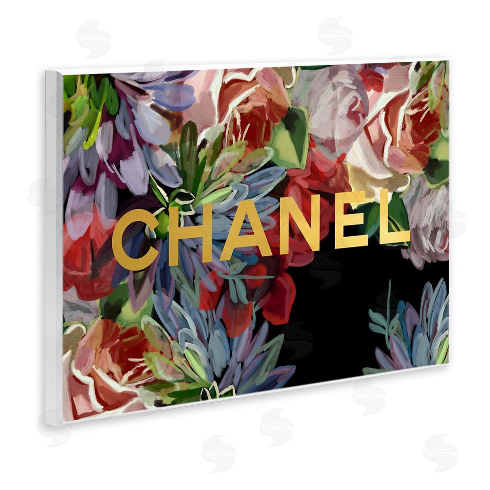Amelia Noyes Flower Patterned Glam Brand Wall Plaque Art Print