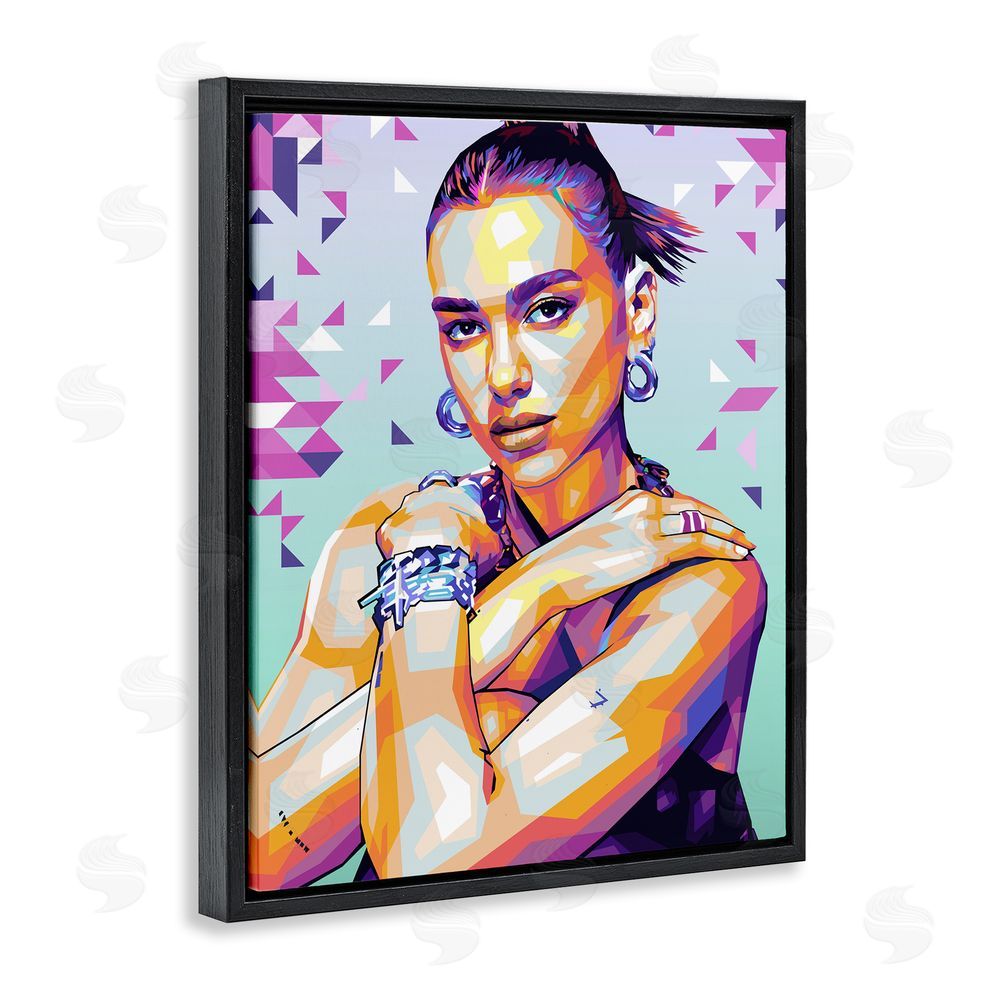 Birch & Ink Fashionista with Accessories Black Floating Frame Canvas Wall Art Print