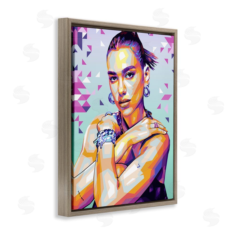 Birch & Ink Fashionista with Accessories Brown Floating Frame Canvas Wall Art Print