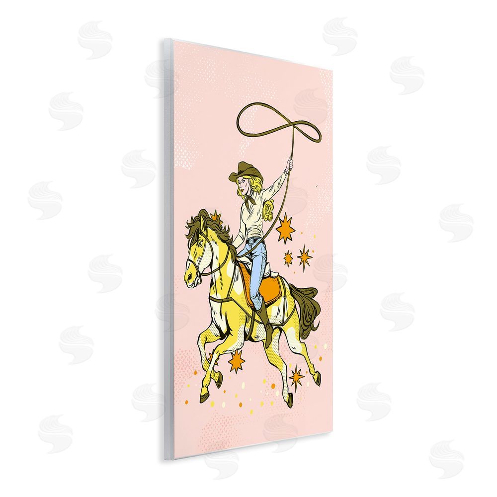 Ziwei Li Cowgirl with Lasso Wall Plaque Art Print