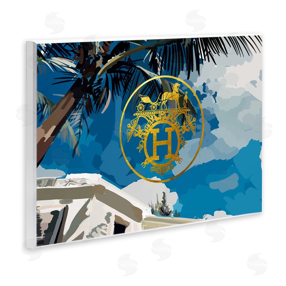 Amelia Noyes Glam Emblem Villa Wall Plaque Art Print