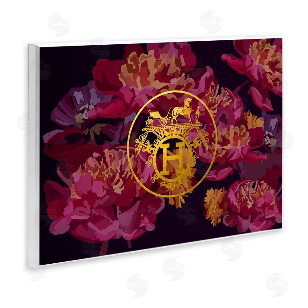 Amelia Noyes Glam Emblem Flower Pattern Wall Plaque Art Print