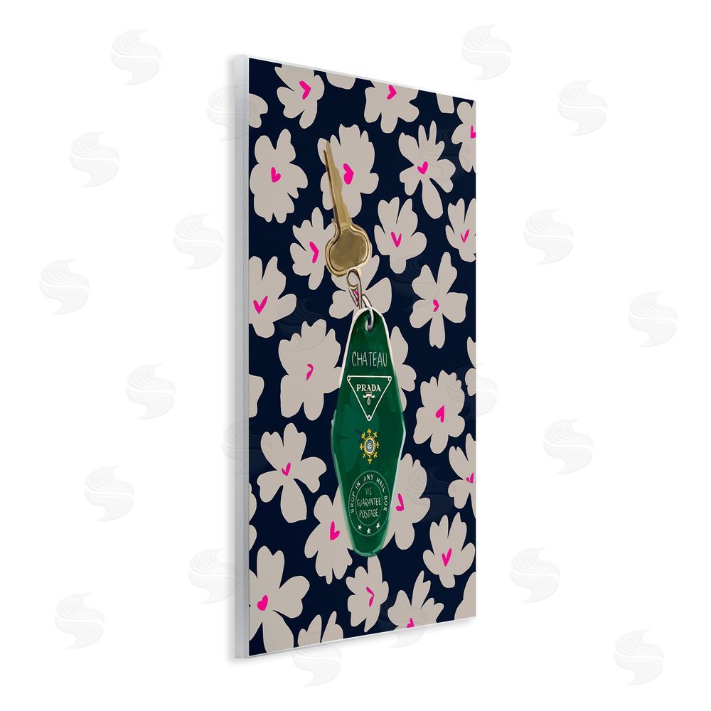 Amelia Noyes Floral Patterned Glam Key Wall Plaque Art Print
