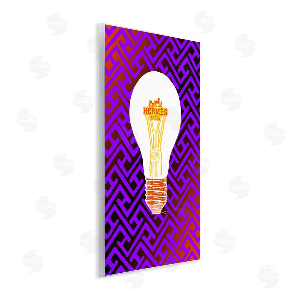 Amelia Noyes Patterned Glam Lightbulb Wall Plaque Art Print