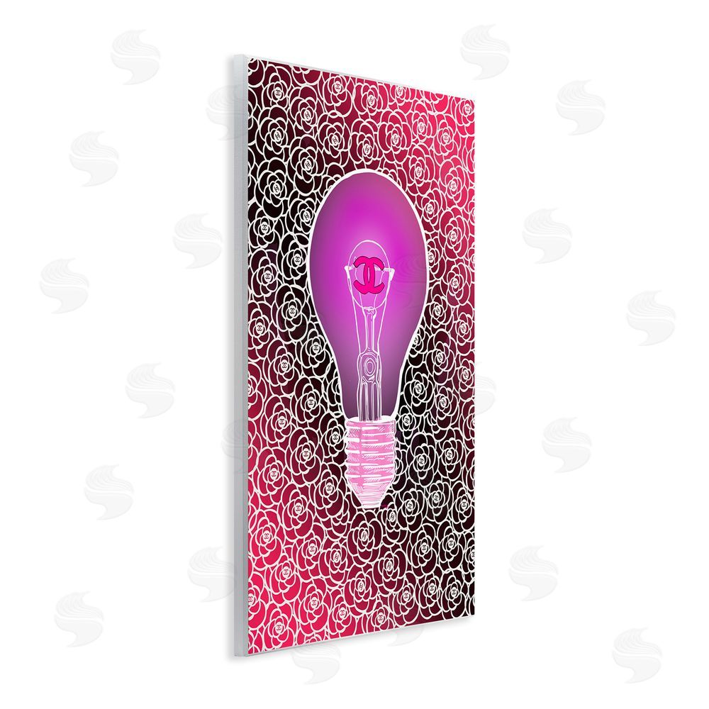 Amelia Noyes Glam Brand Lightbulb Pattern Wall Plaque Art Print
