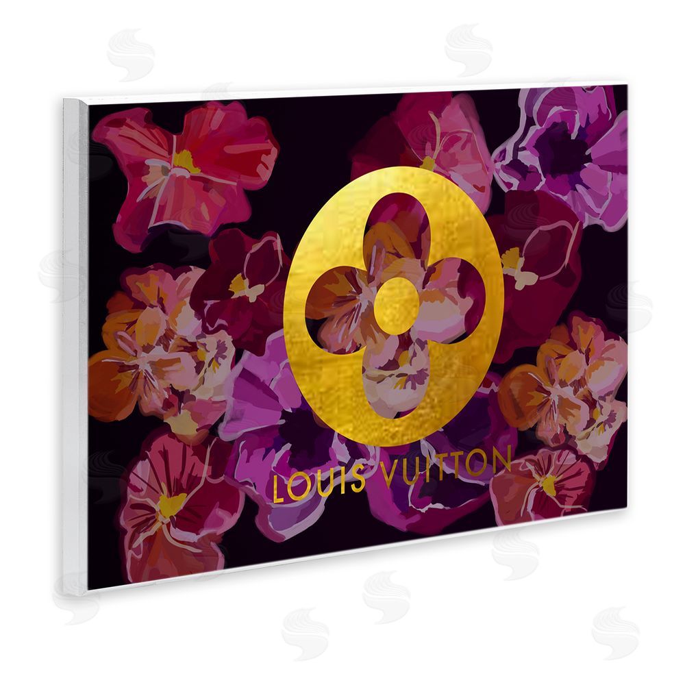 Amelia Noyes Fashion Brand Purple Flowers Wall Plaque Art Print