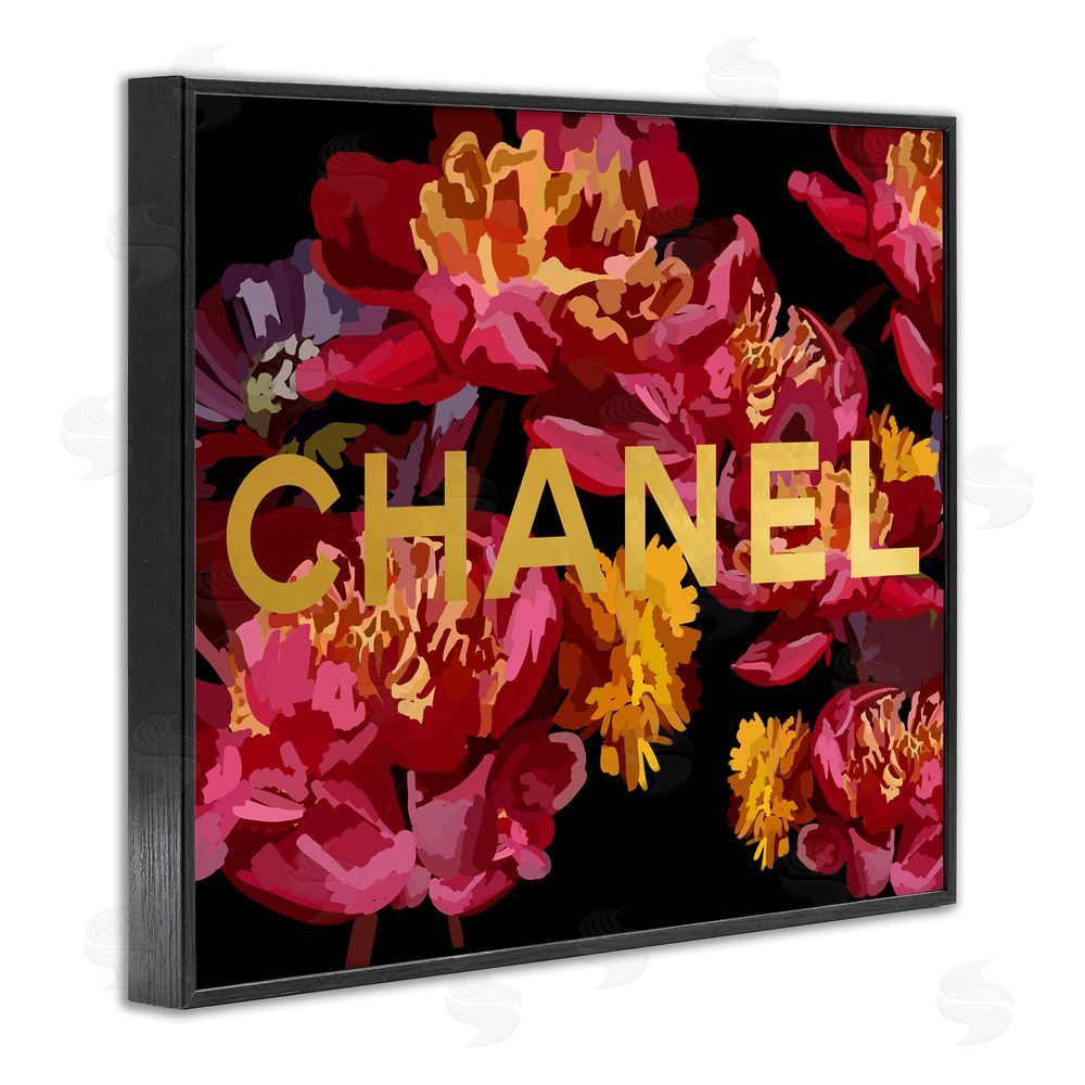 Amelia Noyes Glam Brand Blossoms Black Framed Giclee Wall Art Print