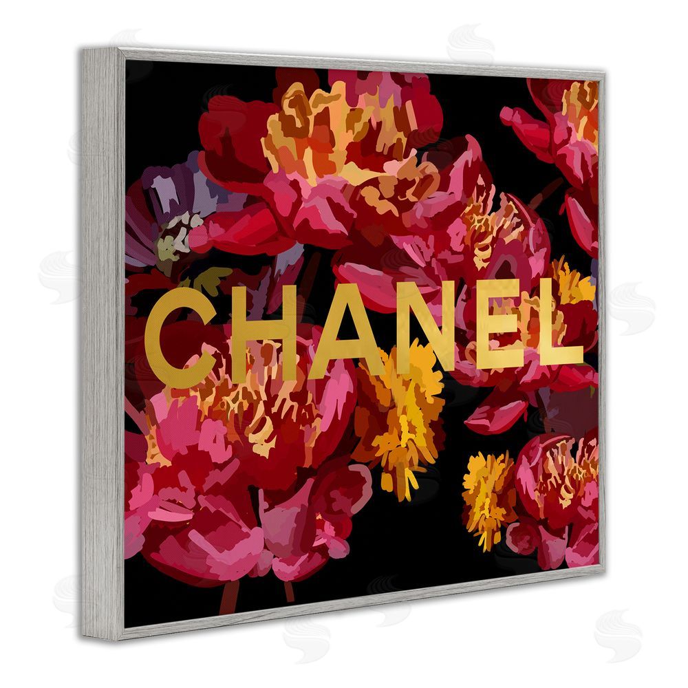 Amelia Noyes Glam Brand Blossoms Gray Framed Giclee Wall Art Print