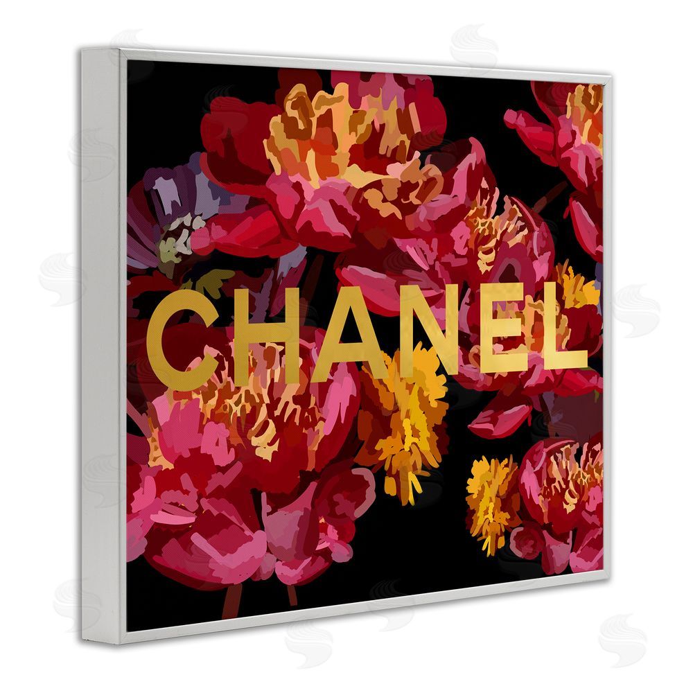 Amelia Noyes Glam Brand Blossoms White Framed Giclee Wall Art Print