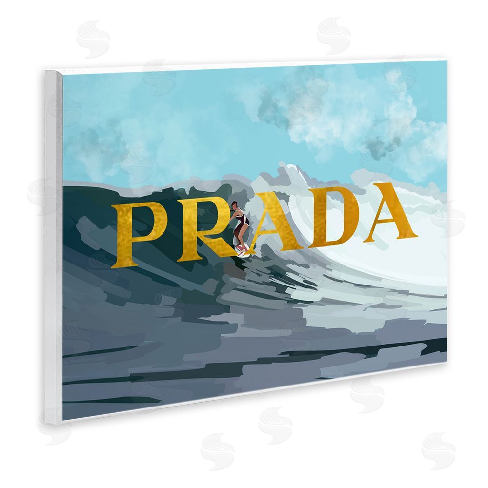 Amelia Noyes Surfing with Glam Detail Wall Plaque Art Print