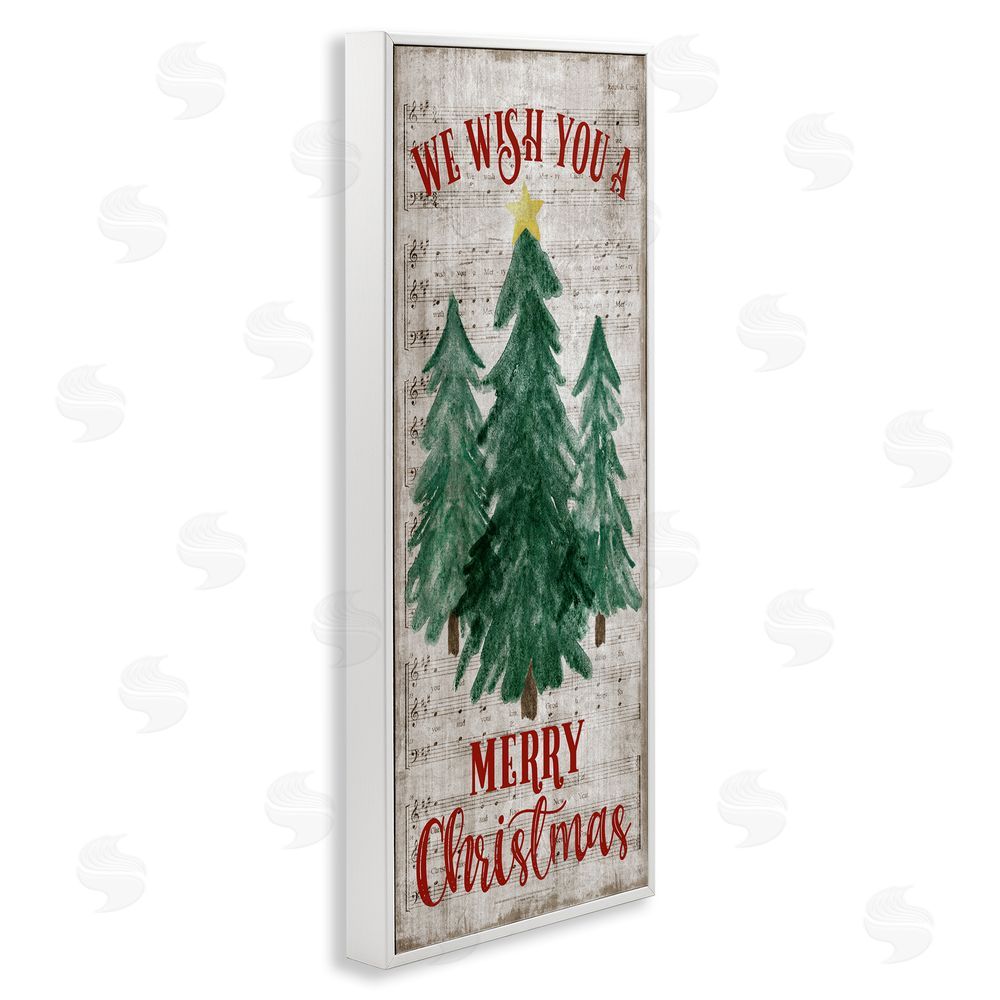 Natalie Carpentieri Merry Christmas Sheet Music White Framed Giclee Wall Art Print