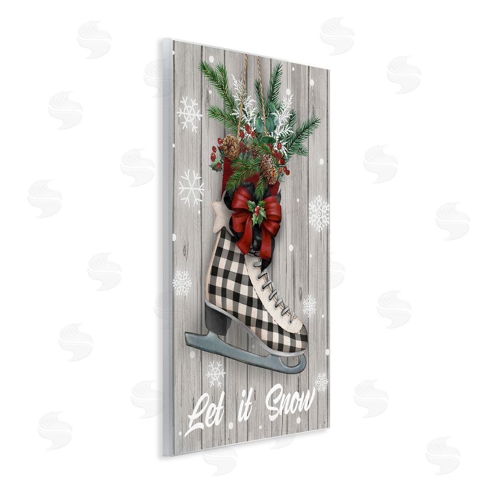 Conrad Knutsen Let it Snow Ice Skate Wall Plaque Art Print