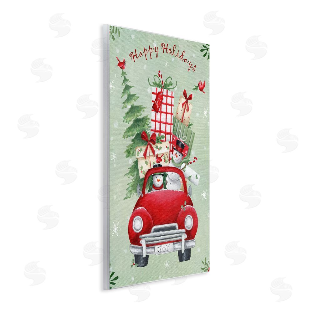 Emma Leach Holiday Stacked Gift Car Wall Plaque Art Print