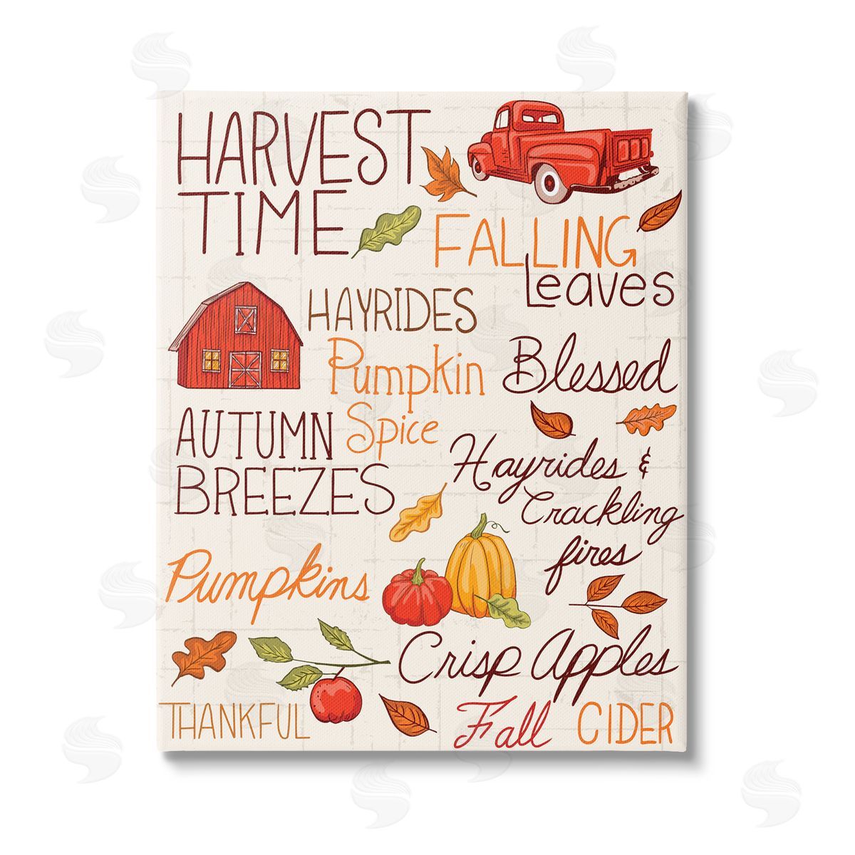 Diane Labombarbe Cozy Fall Activities Stretched Canvas Wall Art Print