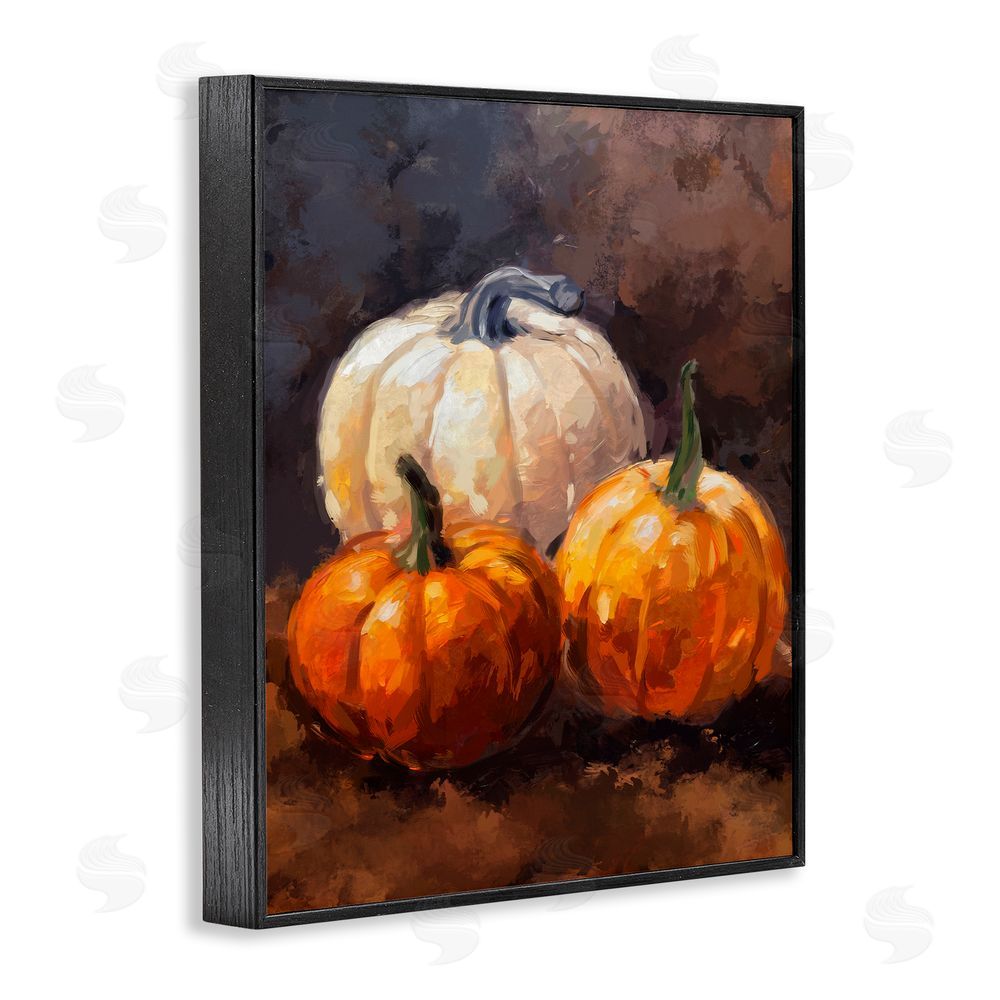 Ziwei Li Pumpkin Painting Still Life Black Framed Giclee Wall Art Print