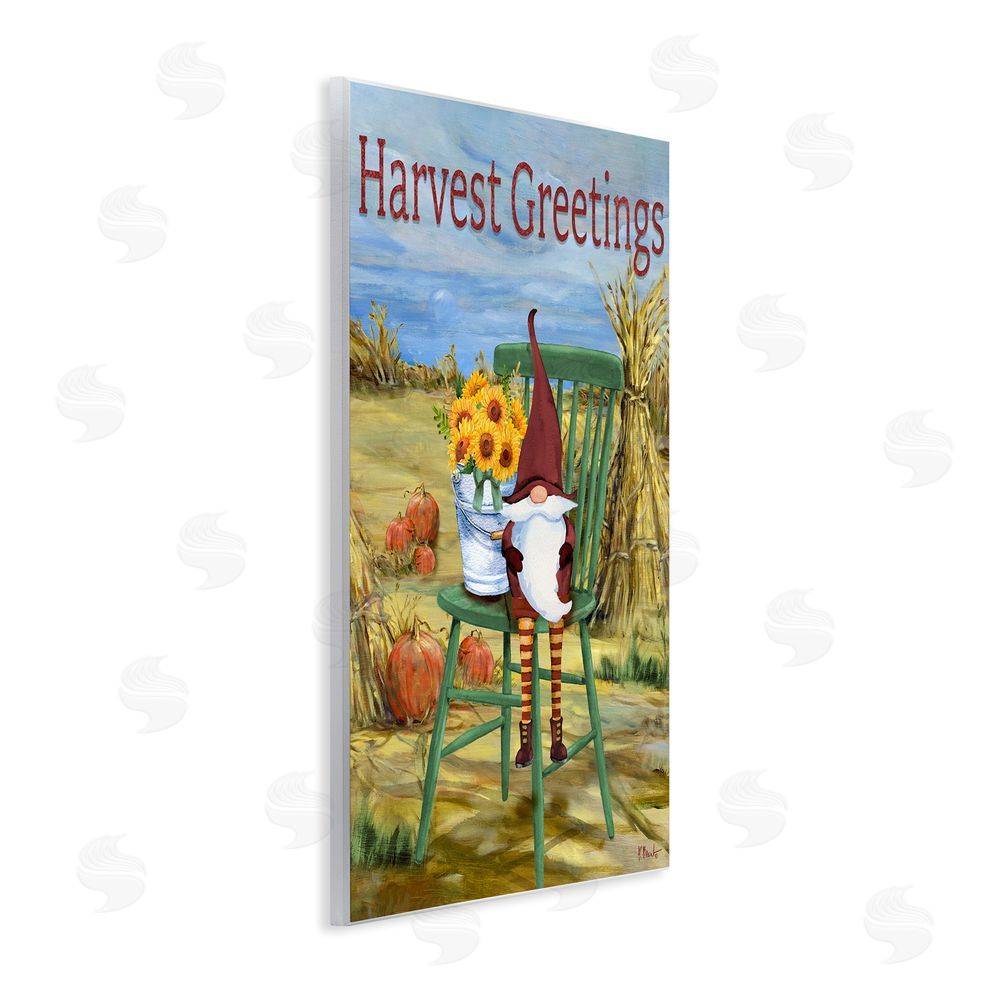 Paul Brent Harvest Greetings Gnome Wall Plaque Art Print
