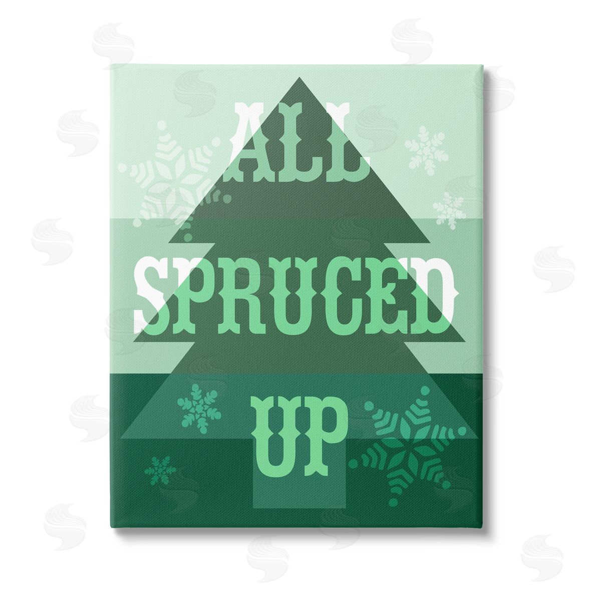 Stupell Studio All Spruced Up Holiday Pun Stretched Canvas Wall Art Print
