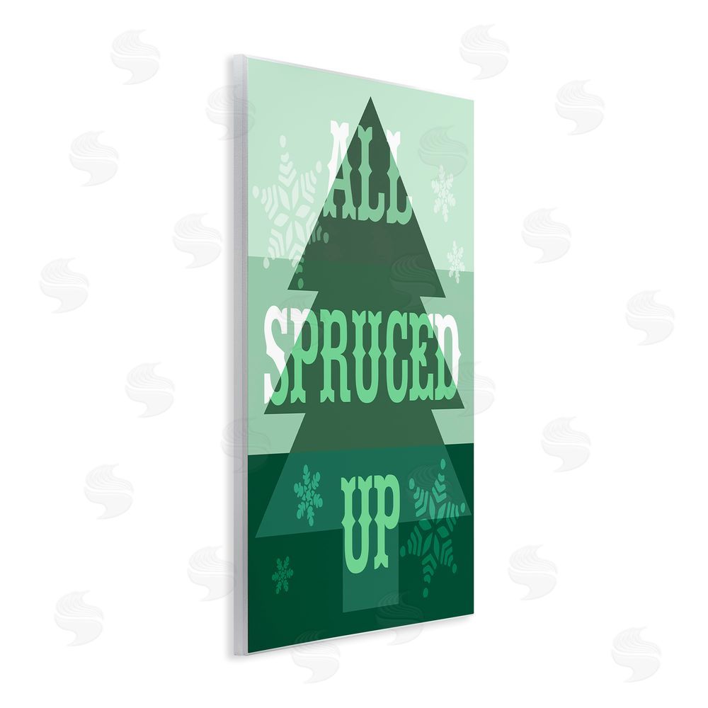 Stupell Studio All Spruced Up Holiday Pun Wall Plaque Art Print