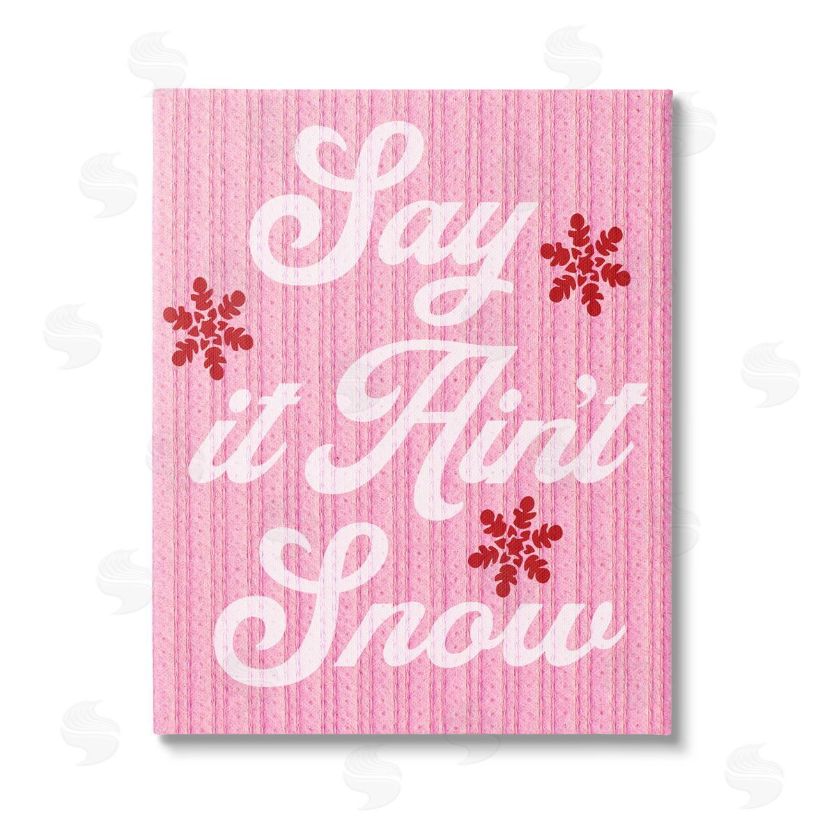 Stupell Studio Pink Say It Ain't Snow Stretched Canvas Wall Art Print