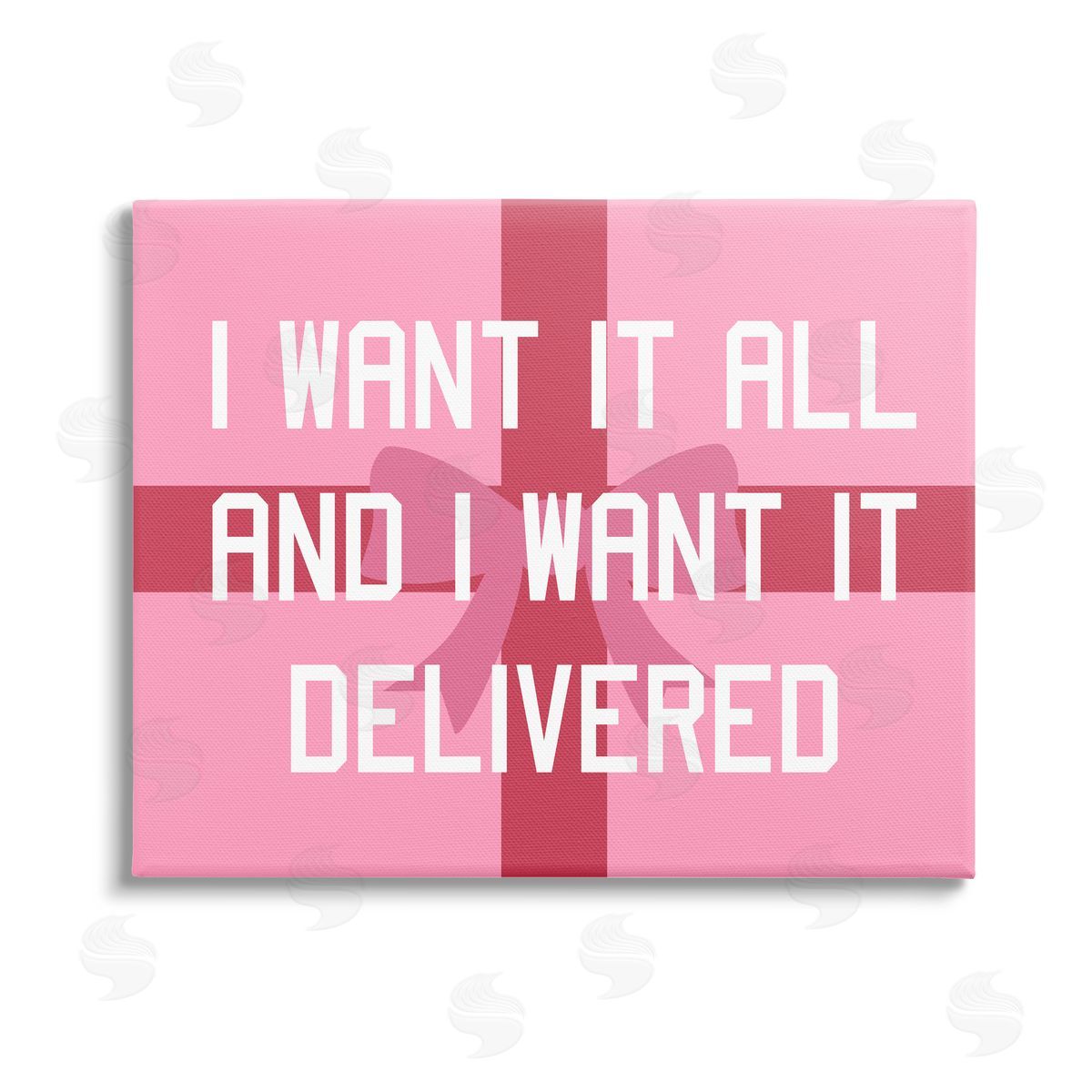 Stupell Studio Funny Want Gifts Delivered Stretched Canvas Wall Art Print