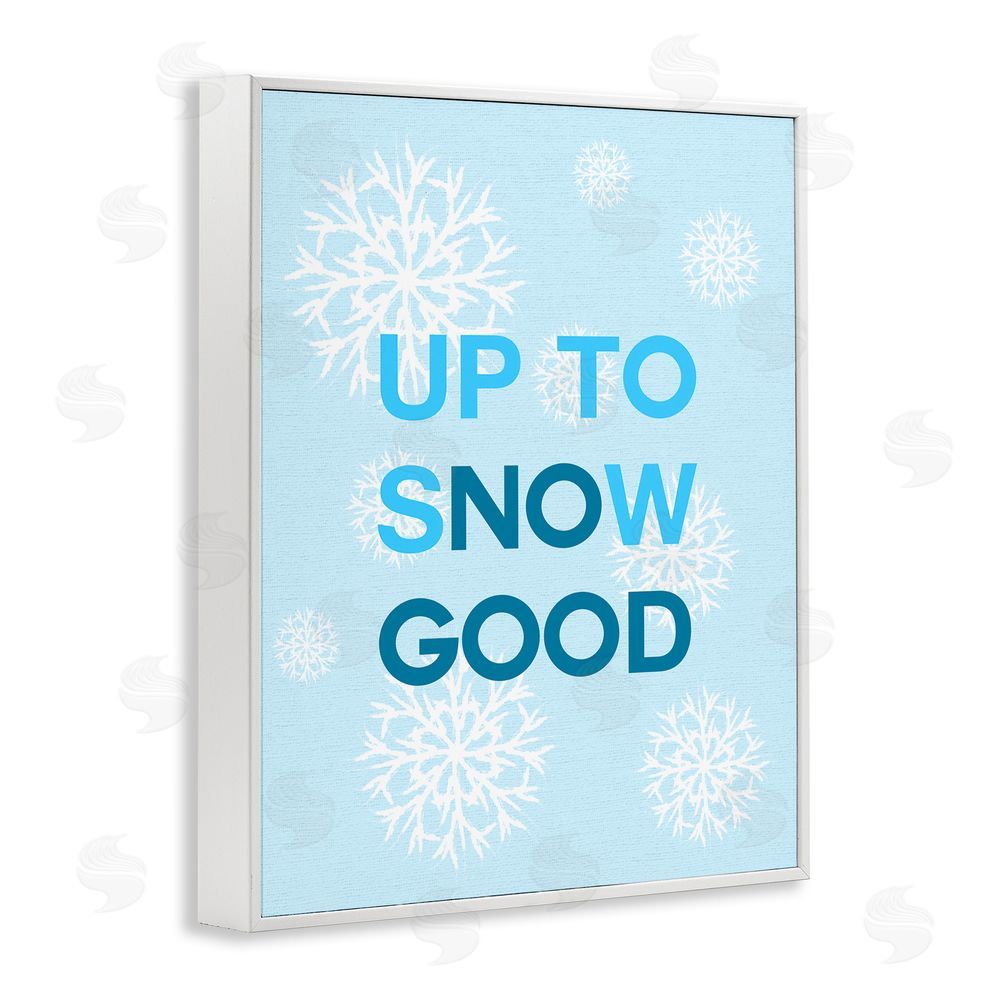 Stupell Studio Up To Snow Good Phrase White Framed Giclee Wall Art Print