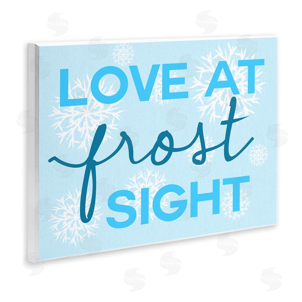 Stupell Studio Love at Frost Sight Pun Wall Plaque Art Print