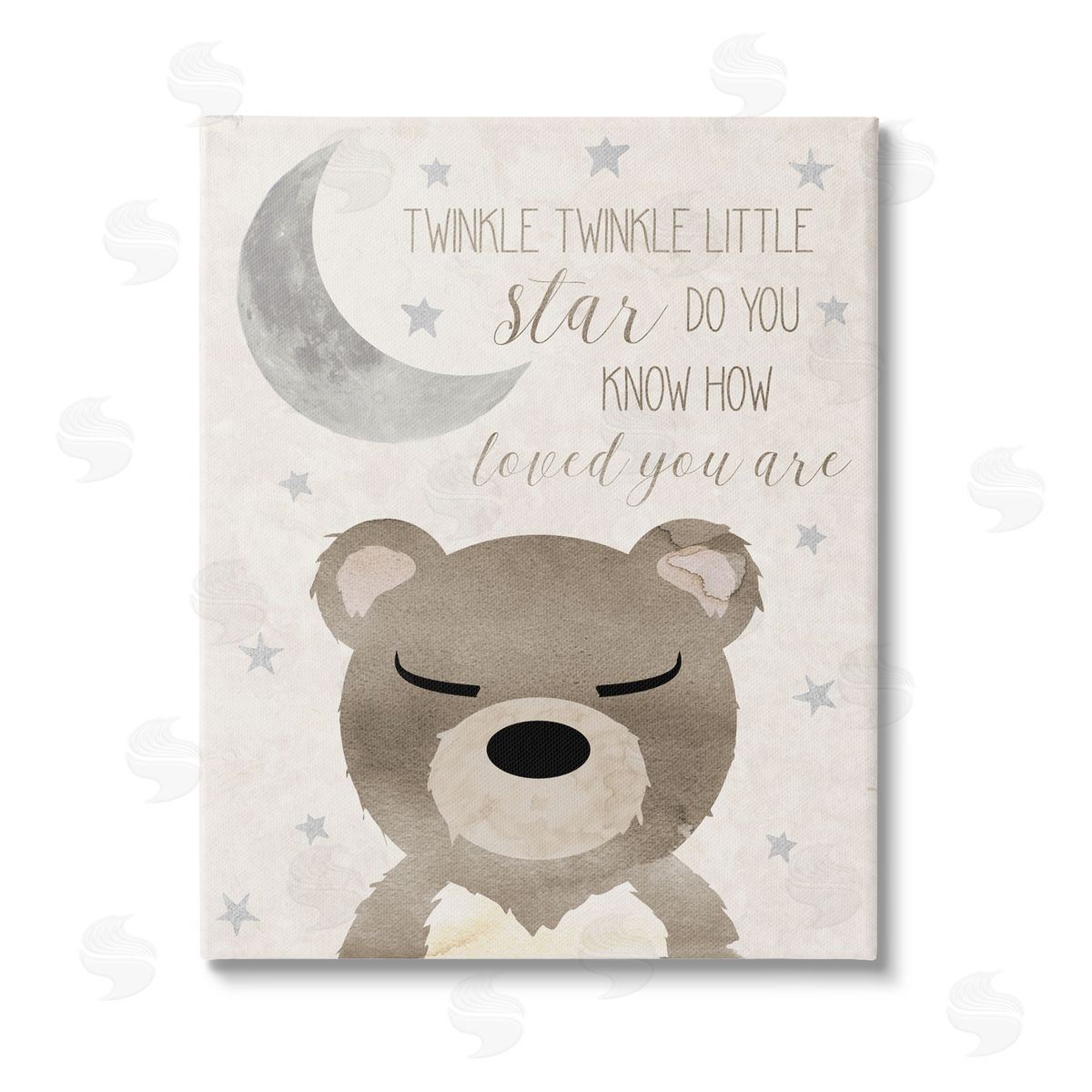 Daniela Santiago Soft Twinkle Song Bear Stretched Canvas Wall Art Print