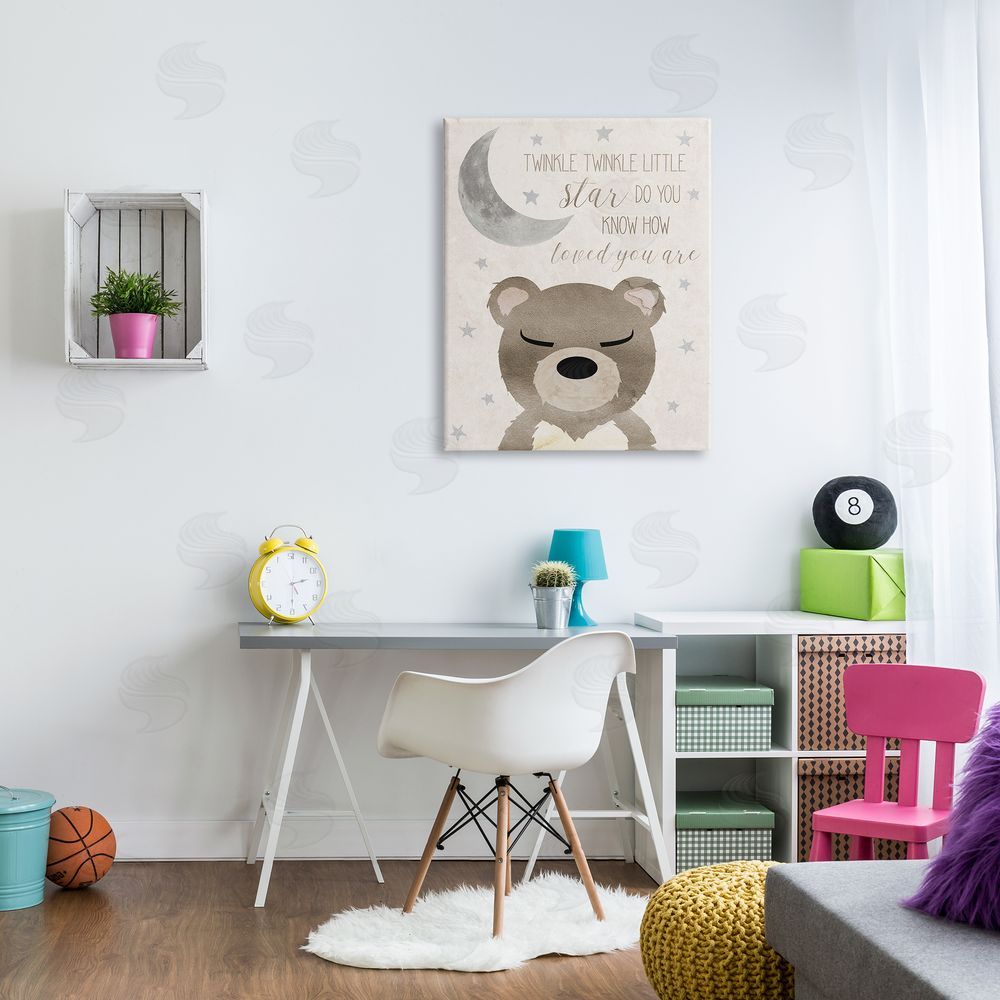 Daniela Santiago Soft Twinkle Song Bear Canvas Wall Art Print in Room