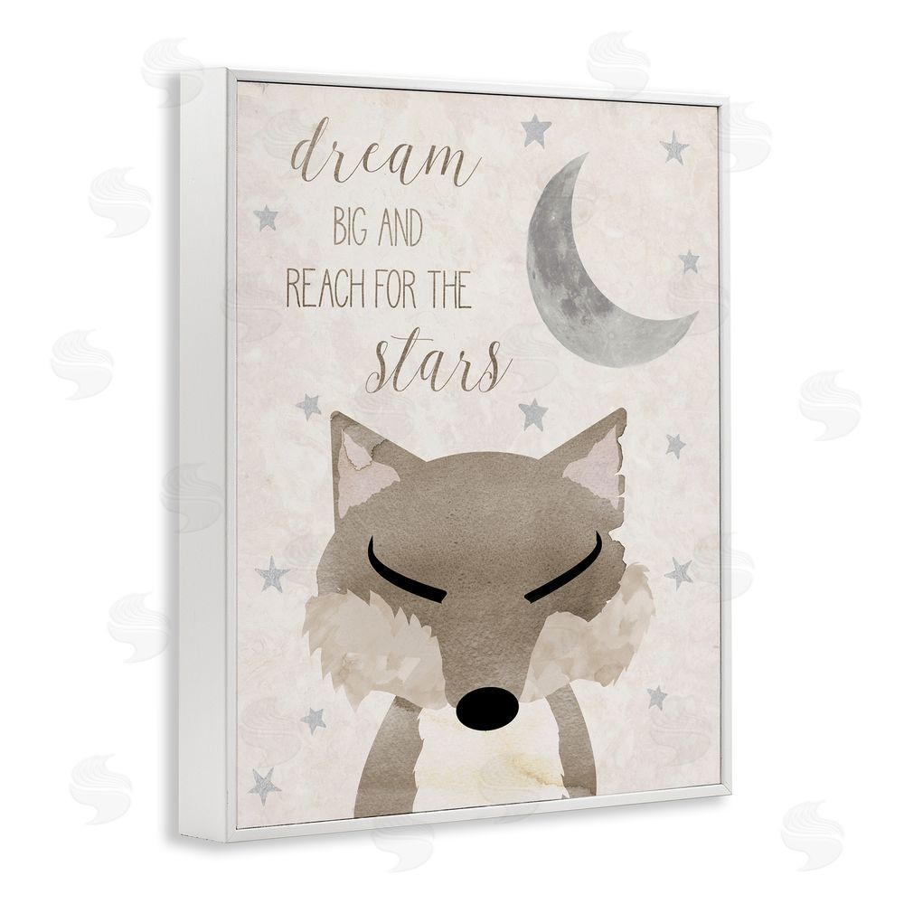 Daniela Santiago Soft Dream Big Fox White Framed Giclee Wall Art Print