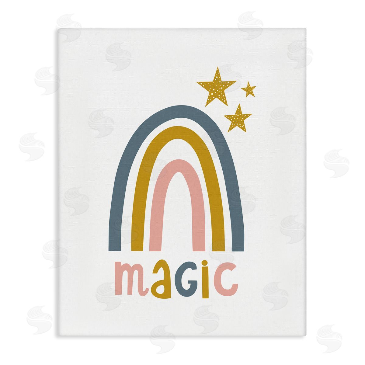 Alina Sagirova Rainbow with Magic Phrase Stretched Canvas Wall Art Print