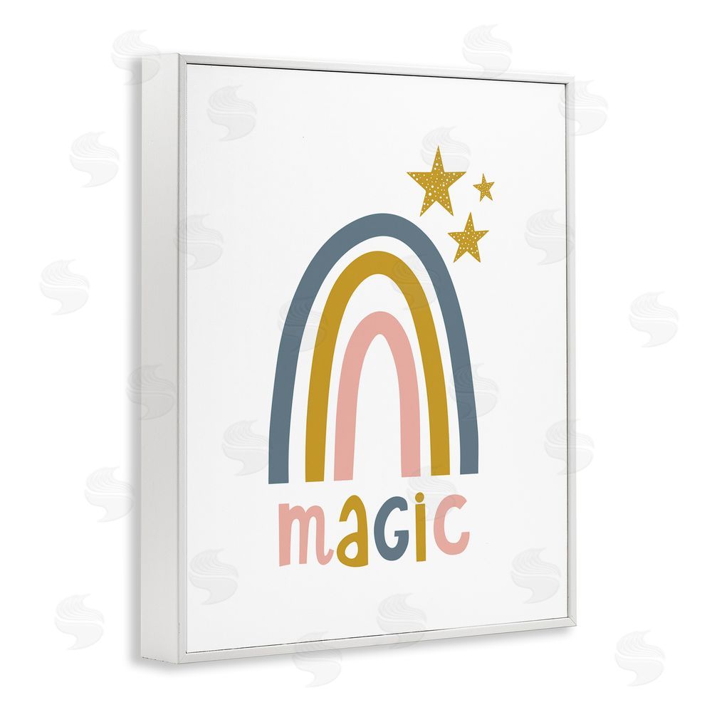 Alina Sagirova Rainbow with Magic Phrase White Framed Giclee Wall Art Print