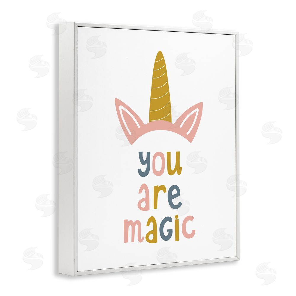 Alina Sagirova You Are Magic Unicorn Horn White Framed Giclee Wall Art Print