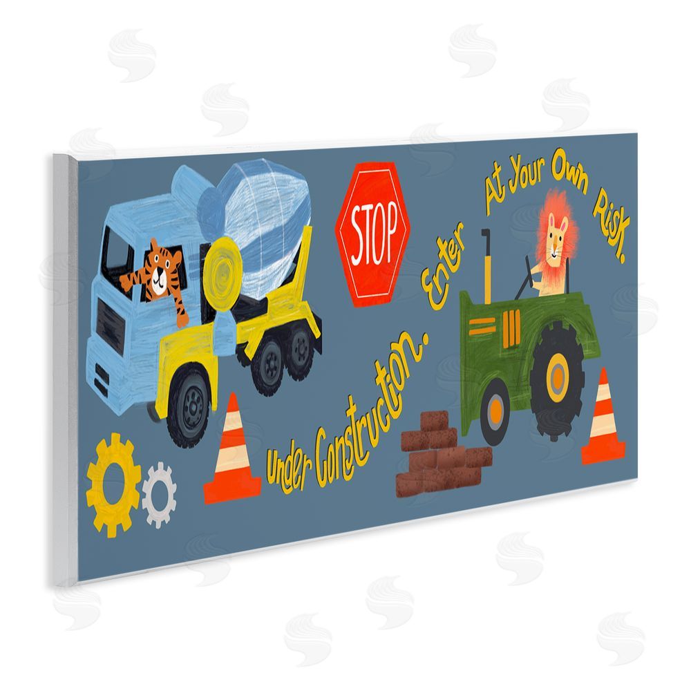 Juliet Rose Philips Under Construction Boy's Room Wall Plaque Art Print