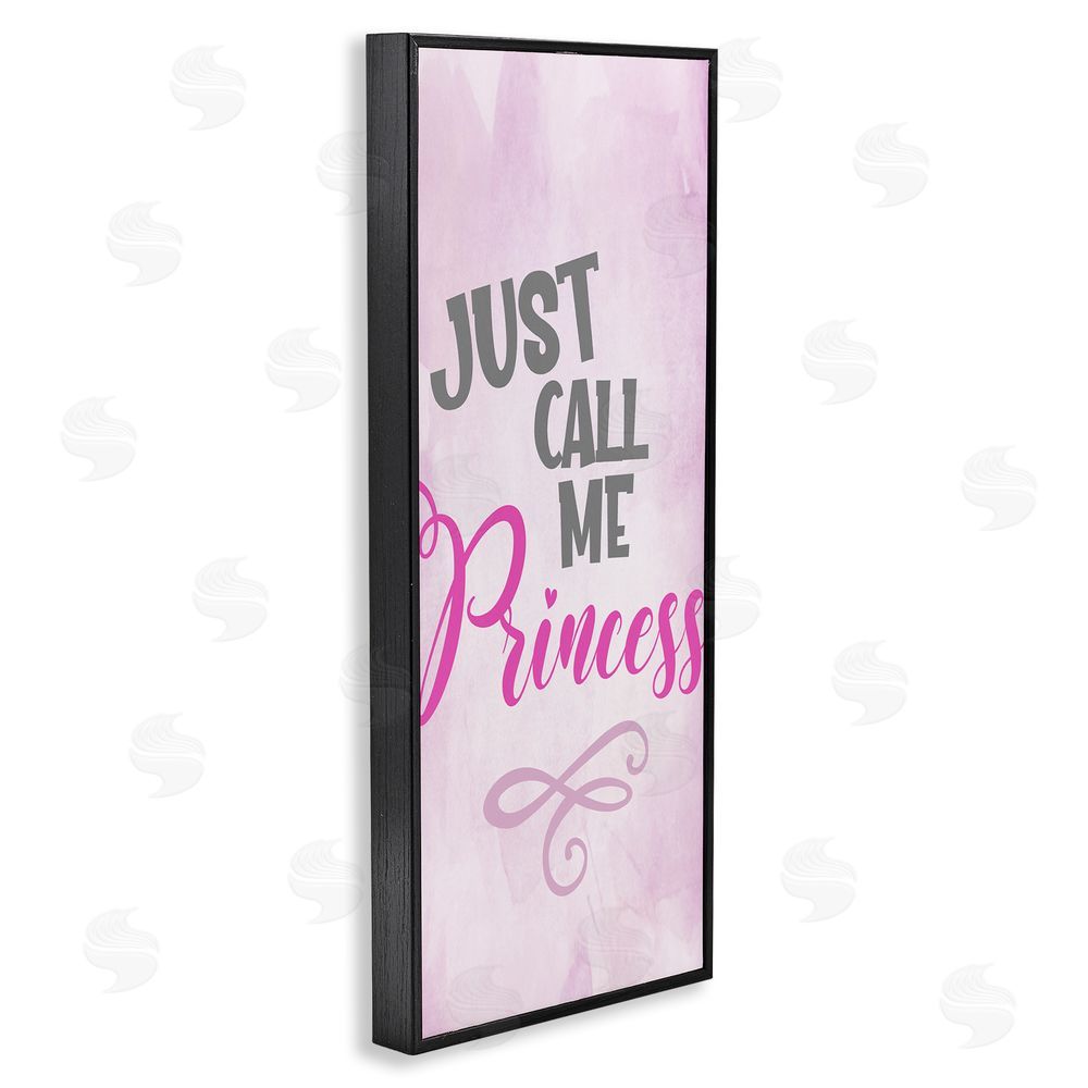Kim Allen Pink Call Me Princess Black Framed Giclee Wall Art Print