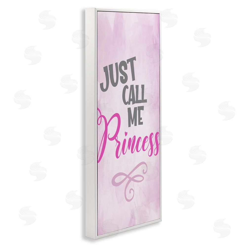 Kim Allen Pink Call Me Princess White Framed Giclee Wall Art Print
