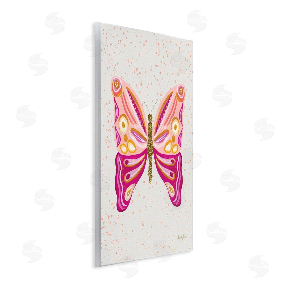 Kelley Talent Modern Glam Pink Butterfly Wall Plaque Art Print
