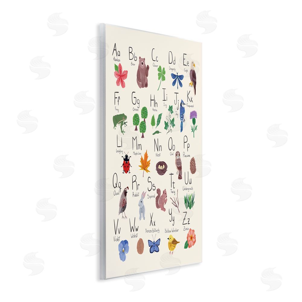 Aralma Animal Alphabet on Beige Wall Plaque Art Print