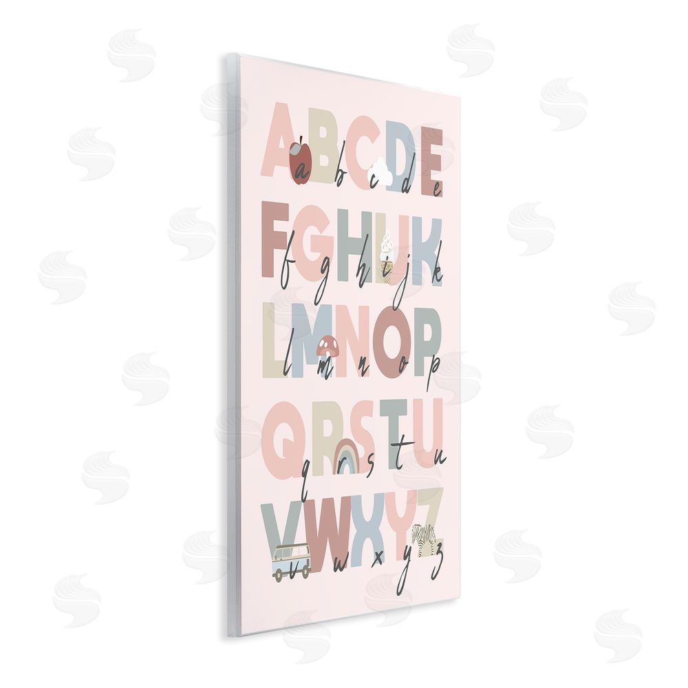 Stupell Studio Pink Pastel Alphabet Chart Wall Plaque Art Print