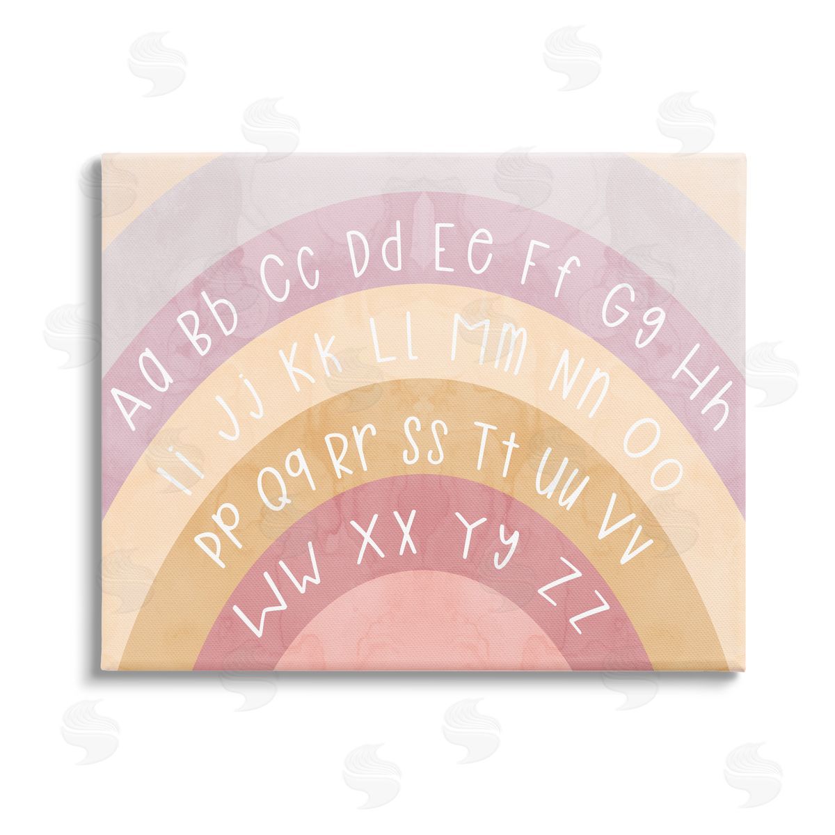 Stupell Studio Alphabet on Muted Arches Stretched Canvas Wall Art Print